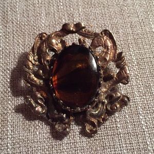 Vintage amber like brooch